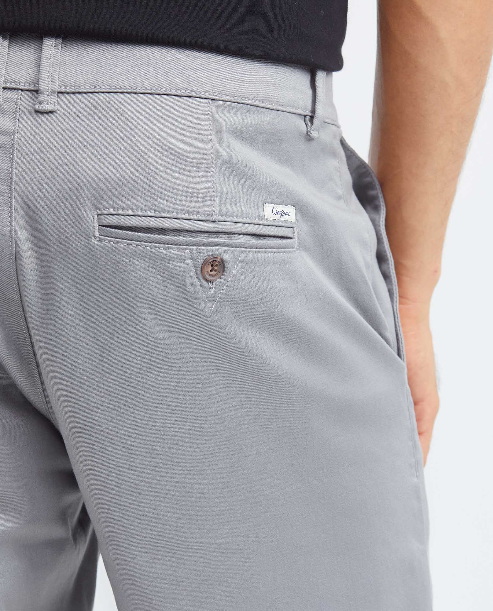 Men's Colors Bermuda Shorts Regular Fit Cotton Stretch Back Piped - 5