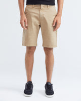 Men's Bermuda Shorts Cotton Stretch Diagonal Pockets Back Pleats Coin Pocket - 1