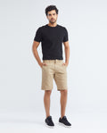 Men's Bermuda Shorts Cotton Stretch Diagonal Pockets Back Pleats Coin Pocket - 2