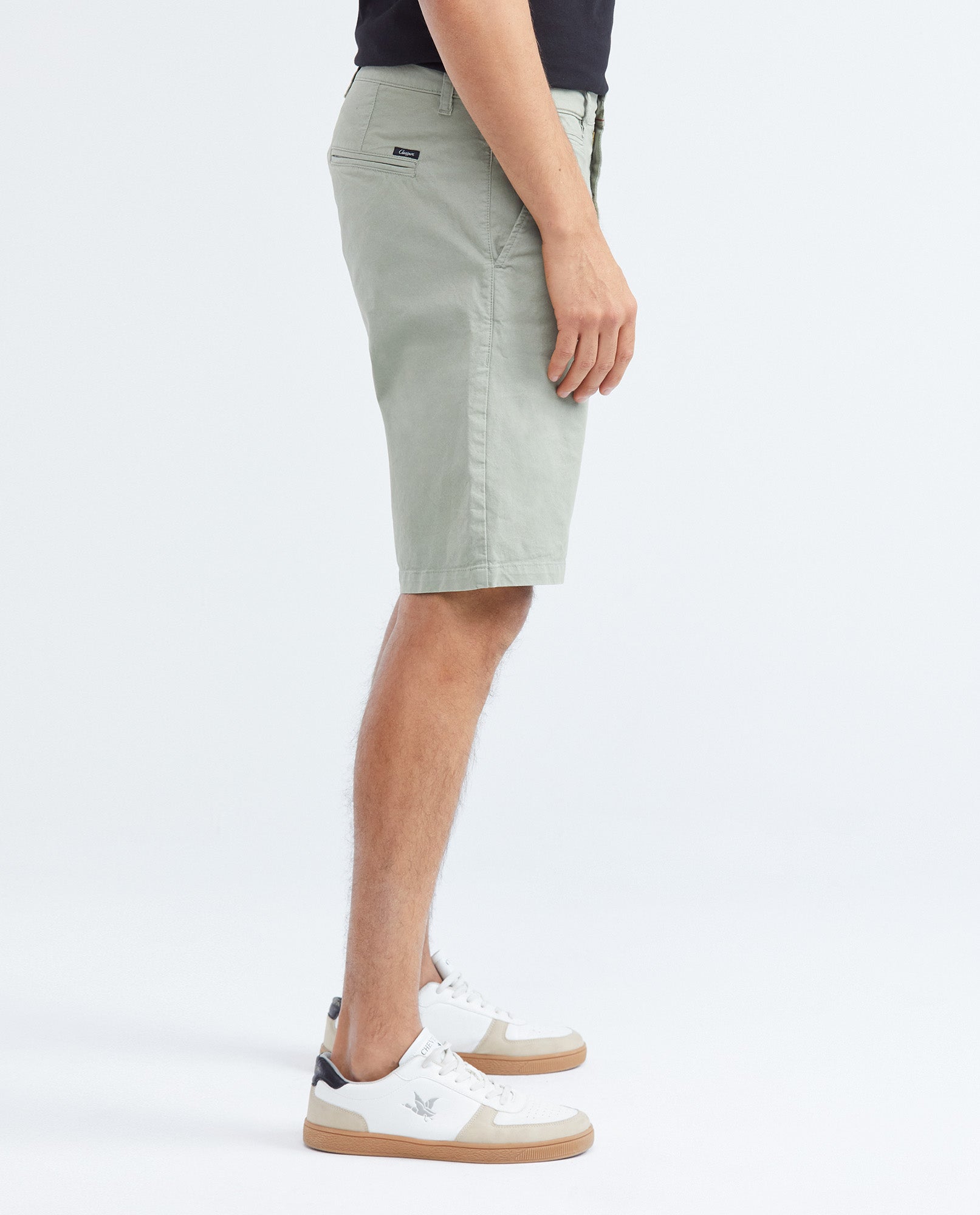 Men's Bermuda Shorts Cotton Stretch Diagonal Pockets Back Pleats Coin Pocket - 4