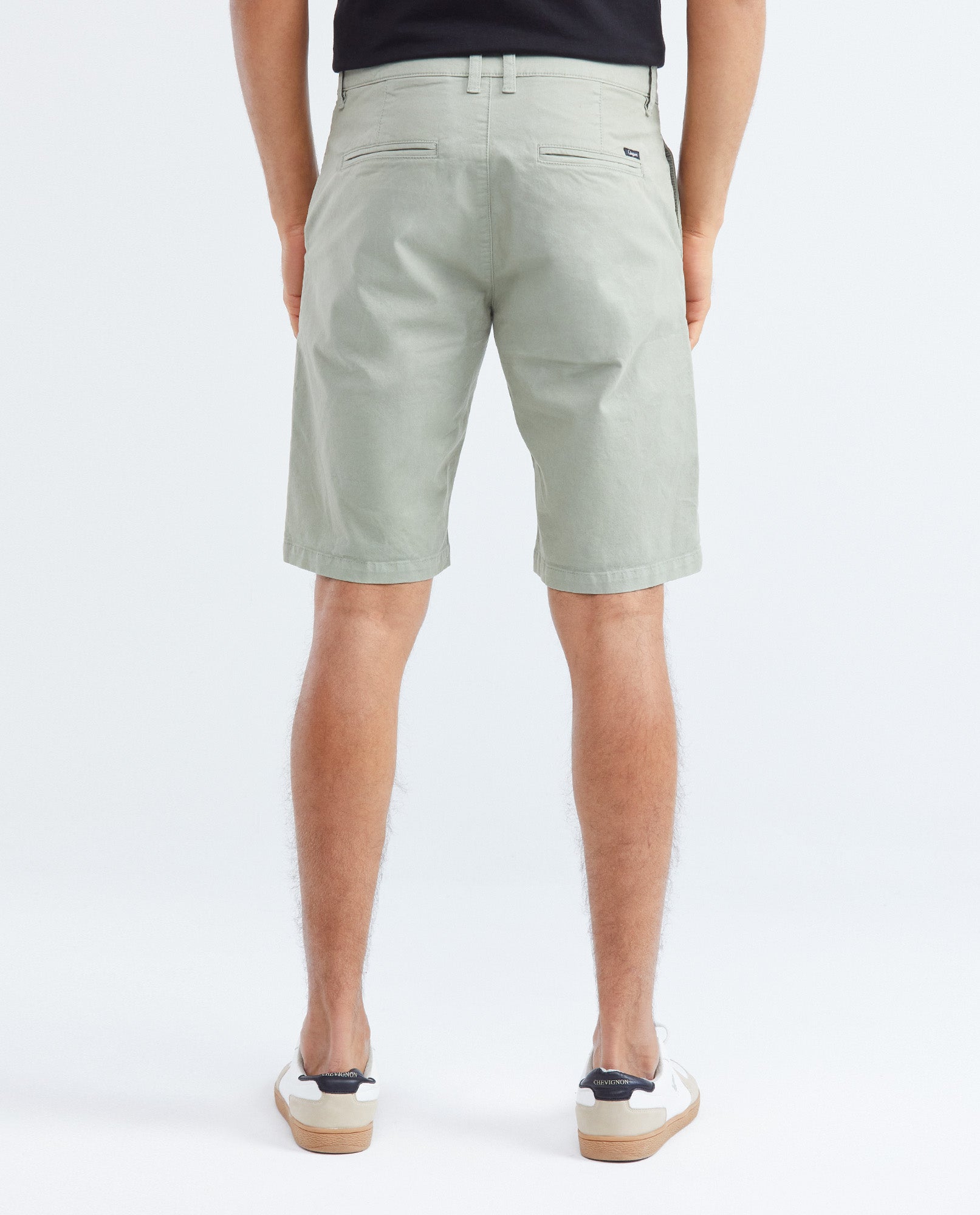 Men's Bermuda Shorts Cotton Stretch Diagonal Pockets Back Pleats Coin Pocket - 5