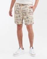 Men's Regular Fit Recycled Polyester Palm Tree Print Swim Bermuda - 1