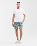 Men's Regular Fit Recycled Polyester Palm Tree Print Swim Bermuda - 2