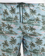Men's Regular Fit Recycled Polyester Palm Tree Print Swim Bermuda - 3