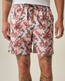 Men's Printed Swim Trunks - Pink 63_652H001_ROS131904_3