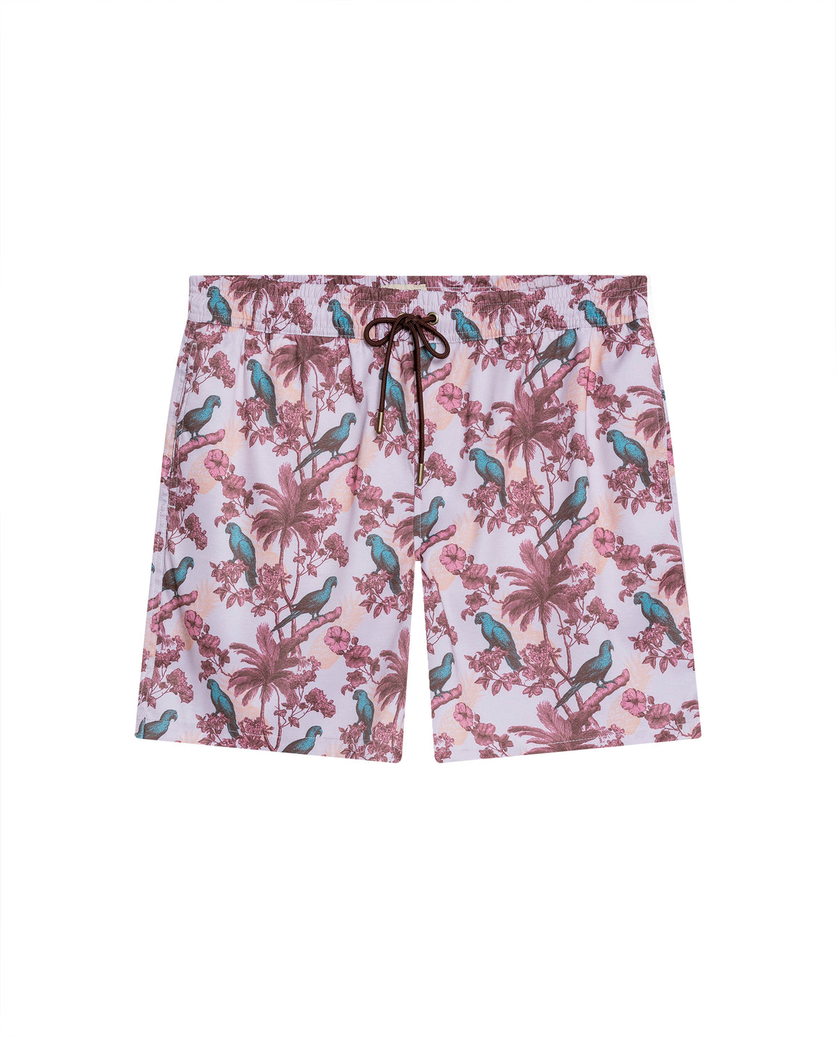 Men's Printed Swim Trunks - Pink 63_652H001_ROS131904_4