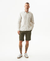 Men's Chino Mid Rise Shorts in Cotton-Tencel Blend, Journey - 3
