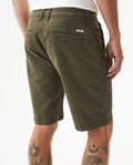 Men's Chino Mid Rise Shorts in Cotton-Tencel Blend, Journey - 6