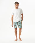 Men's Swim Shorts Mid Rise in Recycled Polyester, Evening - 3