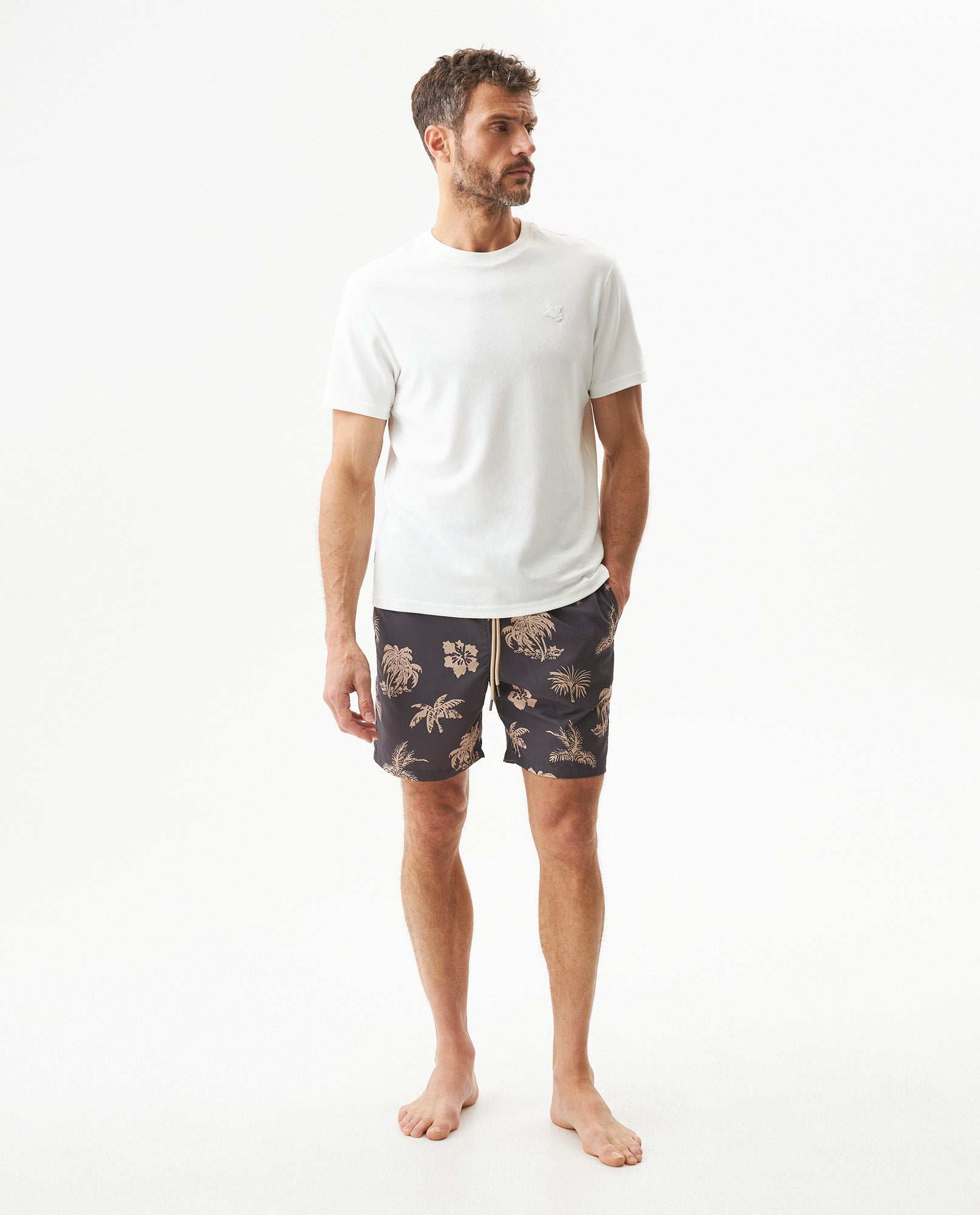 Men´s Recycled Print Swim Trunks - Blue 63_659G009_AZU194110_0
