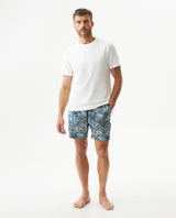 Men's Sustainable Swim Shorts Mid Rise in Polyester Blend, Stardust - 3