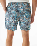 Men's Sustainable Swim Shorts Mid Rise in Polyester Blend, Stardust - 5