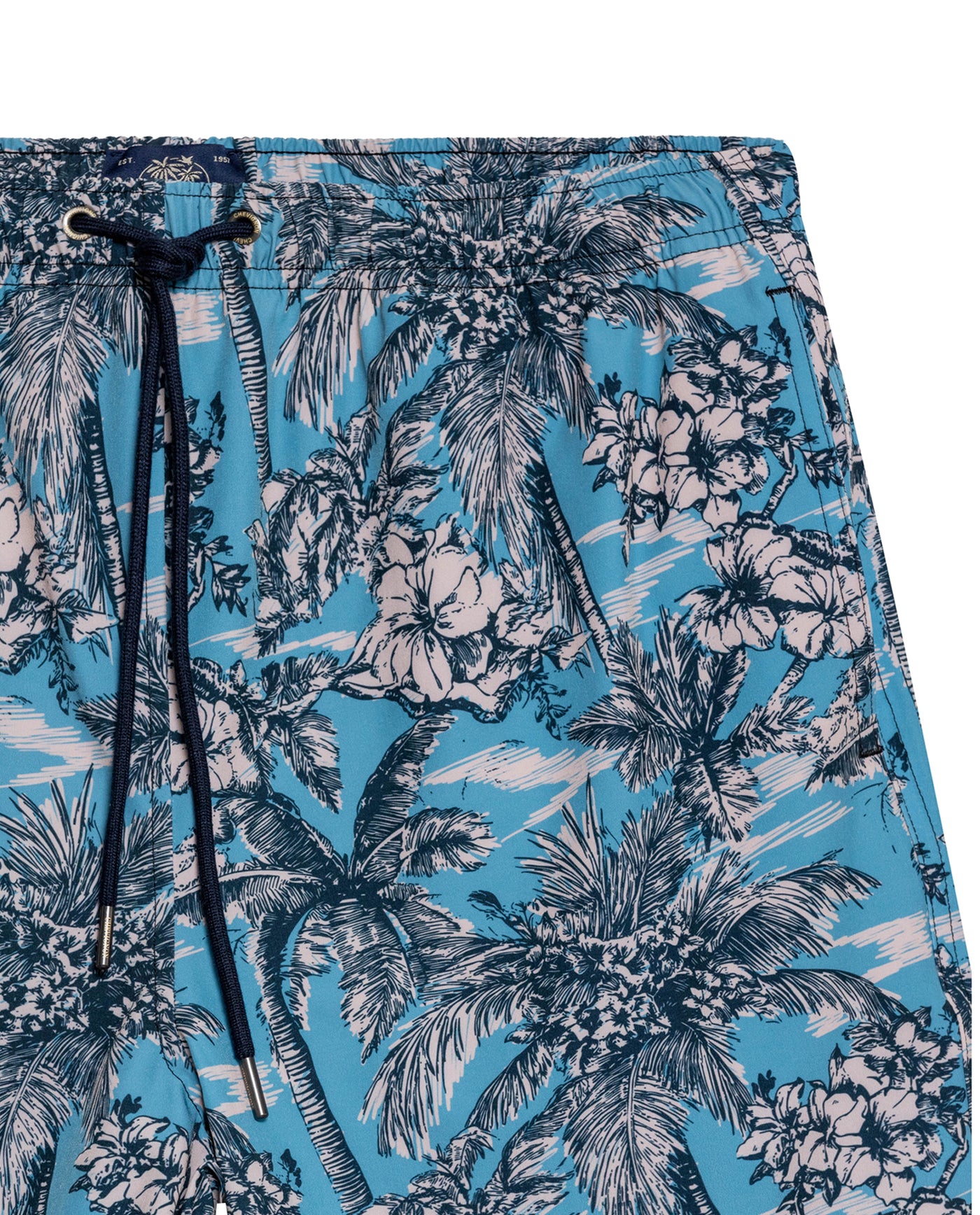 Men's Sustainable Swim Shorts Mid Rise in Polyester Blend, Stardust - 7