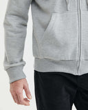 GRAY ZIP-UP HOODIE