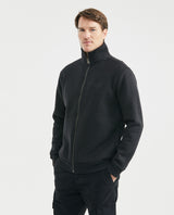 Men's High Neck Sweatshirt Metal Zipper Branded Slider Ribbed Cotton-Polyester - 1