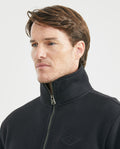 Men's High Neck Sweatshirt Metal Zipper Branded Slider Ribbed Cotton-Polyester - 3