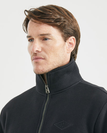 Men's Hoodie, Open - Kangaroo Pocket - Black - 3