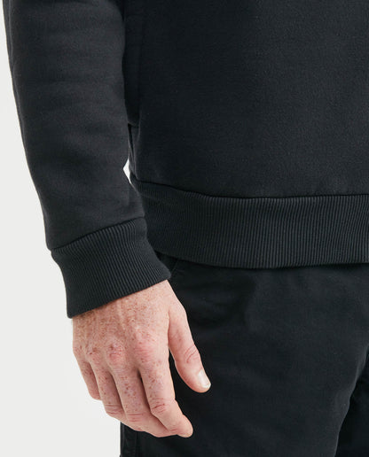 Men's Hoodie, Open - Kangaroo Pocket - Black - 5