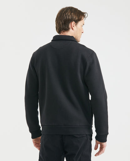 Men's Hoodie, Open - Kangaroo Pocket - Black - 6