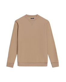 Mens Sweatshirt Crewneck Cotton Elastane Herringbone Texture Complementary Collar Fabric Embroidered Duck - Beige 63_681H002_BEI151214_3