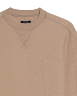 Mens Sweatshirt Crewneck Cotton Elastane Herringbone Texture Complementary Collar Fabric Embroidered Duck - Beige 63_681H002_BEI151214_8
