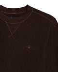 Mens Sweatshirt Crewneck Cotton Elastane Herringbone Texture Complementary Collar Fabric Embroidered Duck - Brown 63_681H002_CAF191016_8