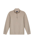 Mens Sweatshirt Half Zip Closure Cotton Polyester Knit Simulation Knitwear Sophisticated Metal Zipper Marked Pull - Gray 63_681H003_GRI171107_3