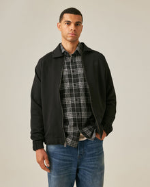 Mens Cotton Zip-Up Jacket - Black 63_681H005_NEG194007_0