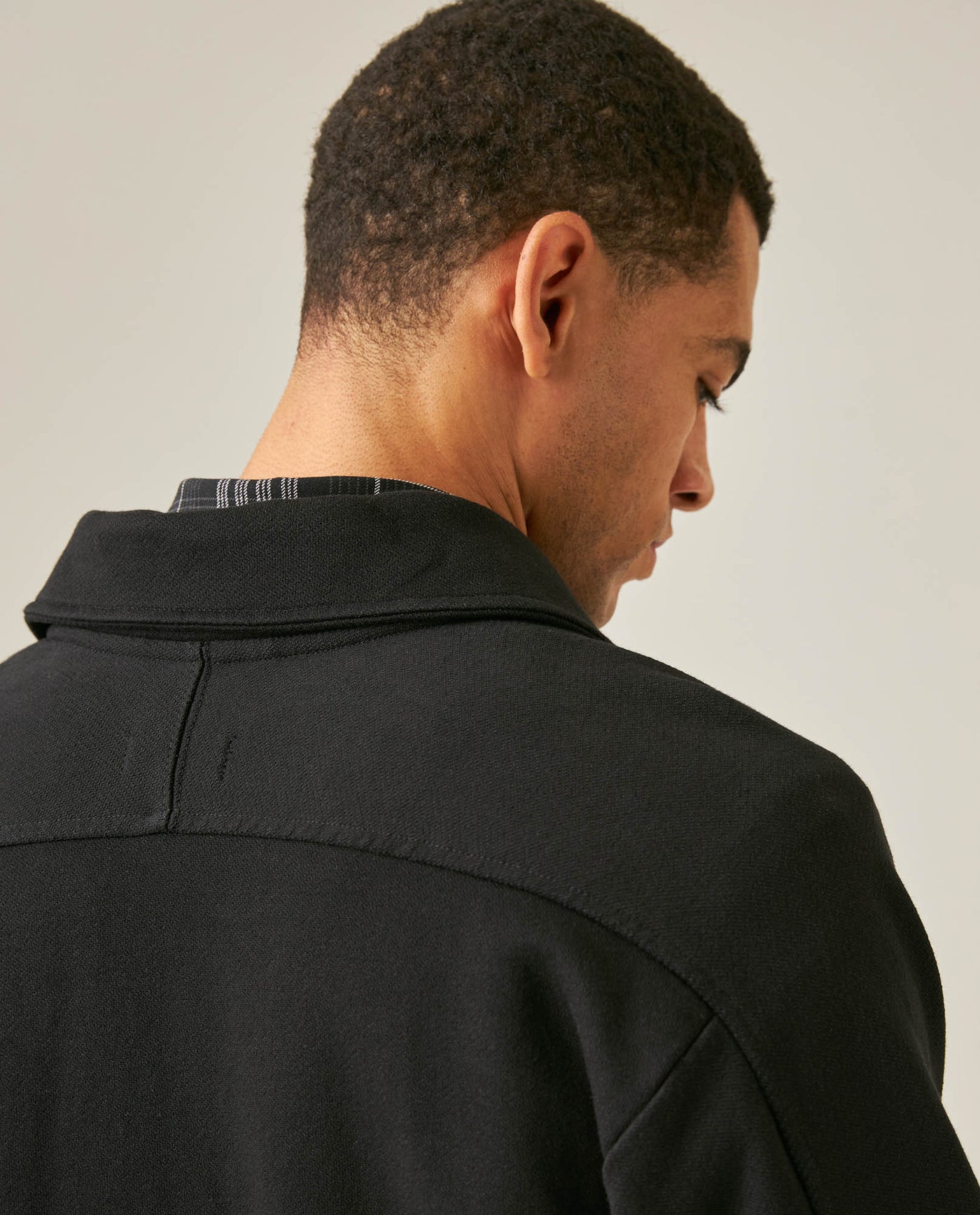 Mens Cotton Zip-Up Jacket - Black 63_681H005_NEG194007_7