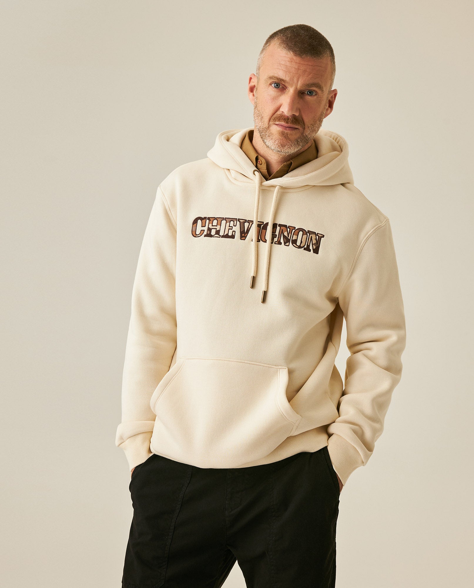 Mens Cotton Polyamide Pullover Hoodie - Raw 63_681H007_CRU130905_0