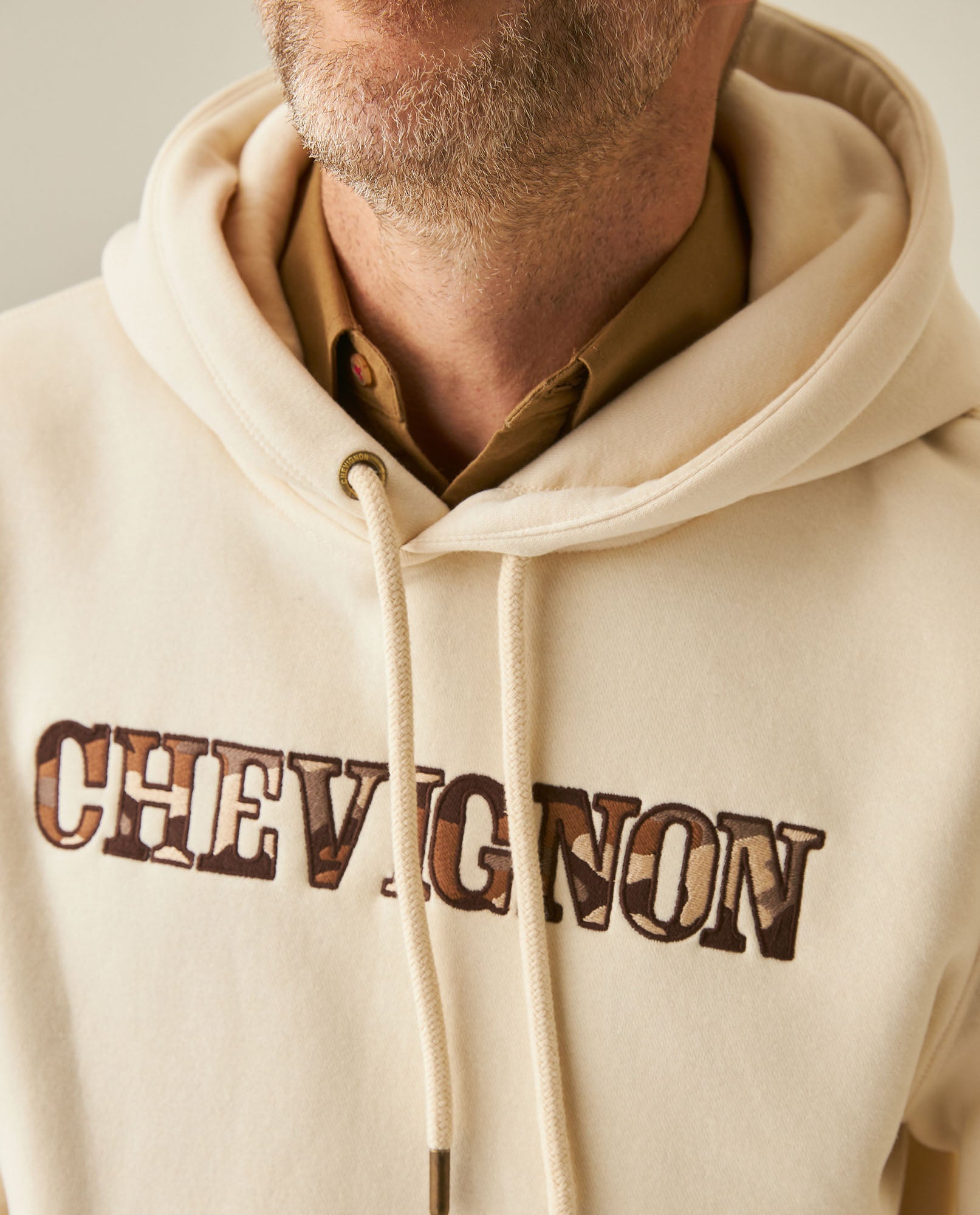 Mens Cotton Polyamide Pullover Hoodie - Raw 63_681H007_CRU130905_5