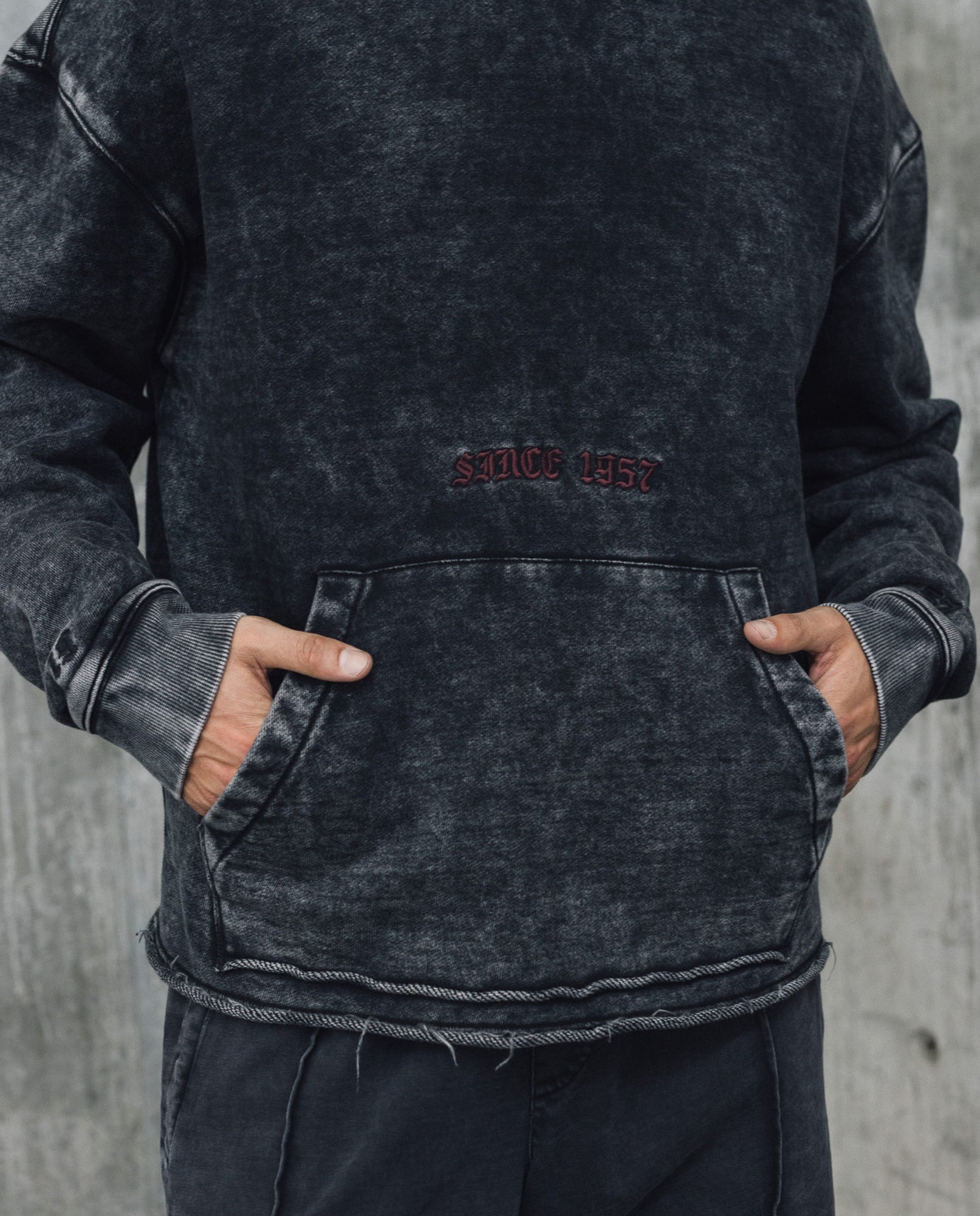 Mens Oversized Heavyweight Hoodie - Special Collection - Black 63_682H200_NEG194007_3