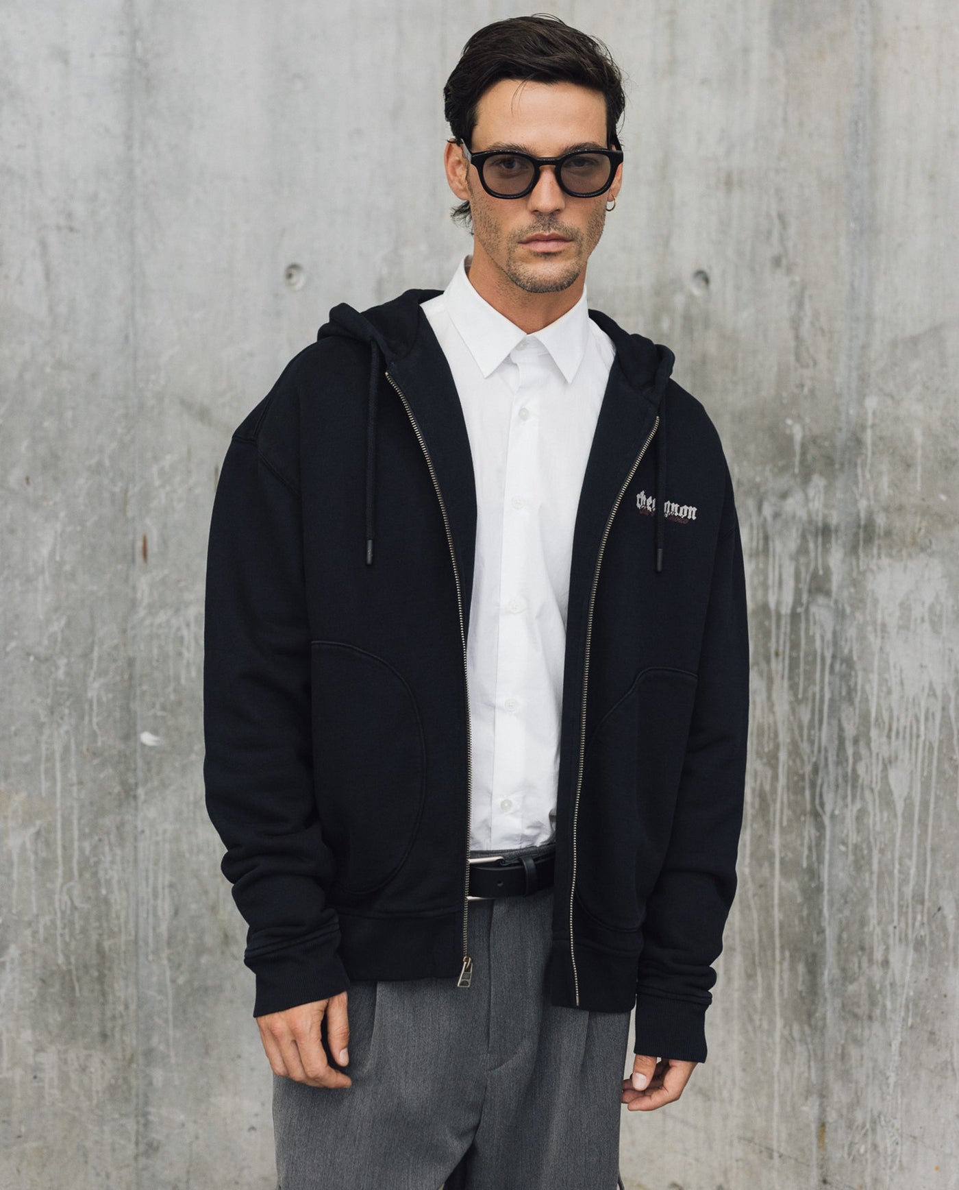 Mens Heavyweight Zip-Up Hoodie - Special Collection - Black 63_682H202_NEG194007_0