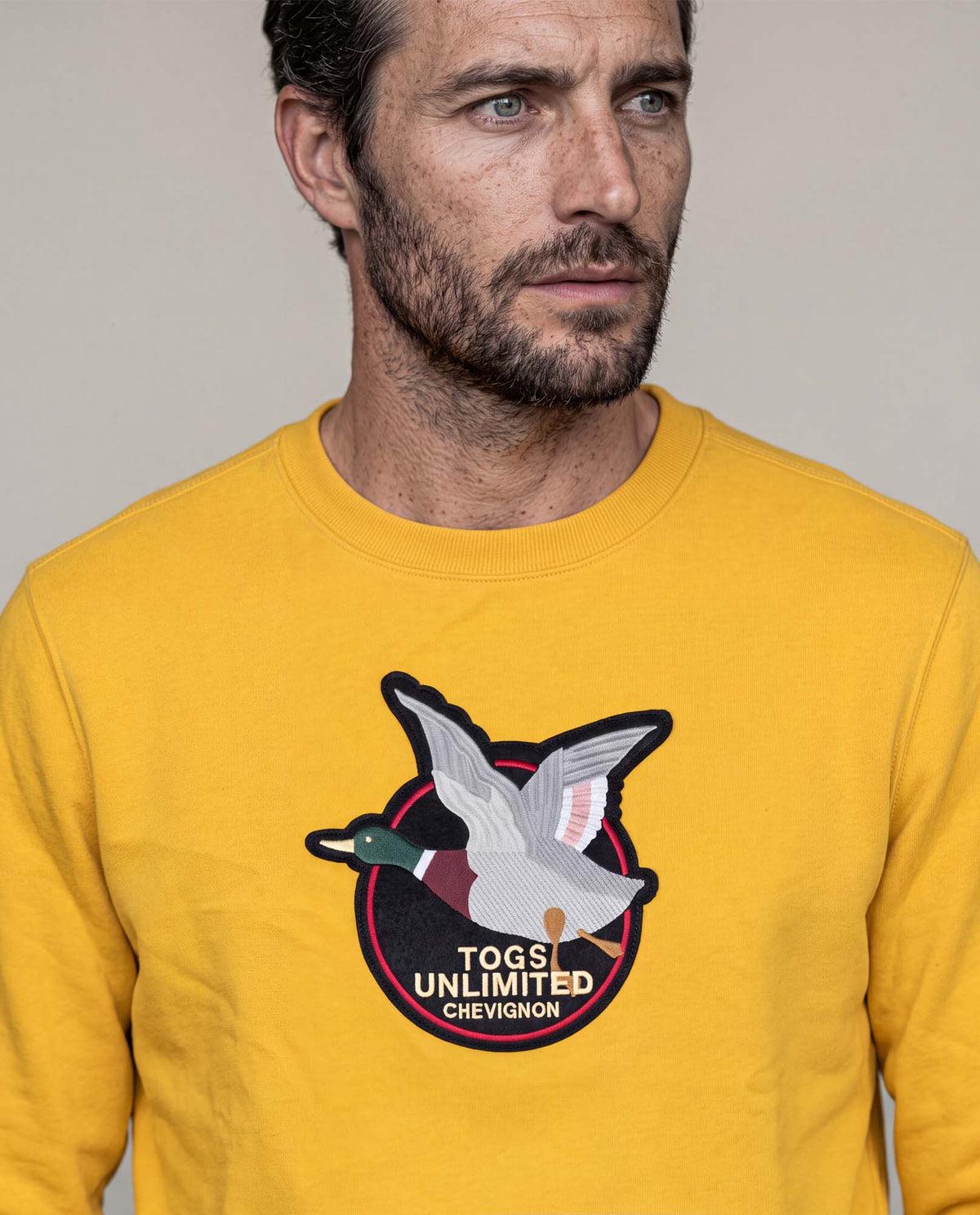 Men´s Crew Neck Sweatshirt - Yellow 63_687D450_AMA110907_5