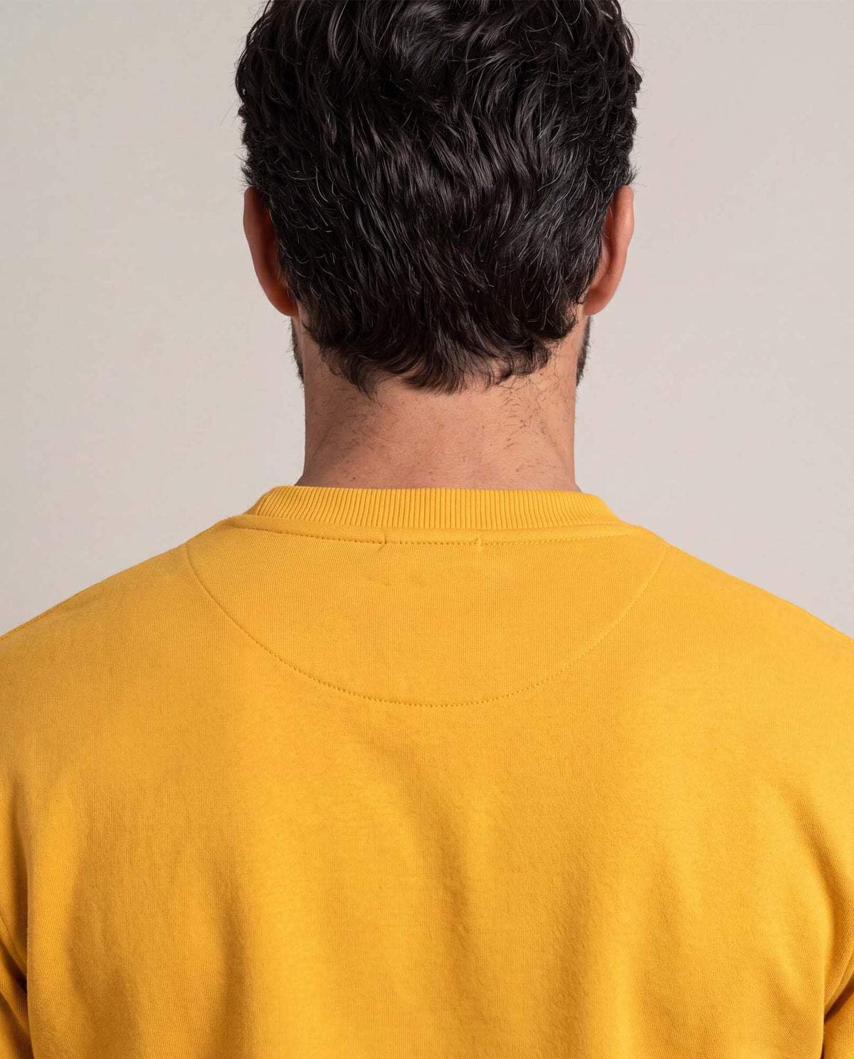 Men´s Crew Neck Sweatshirt - Yellow 63_687D450_AMA110907_7