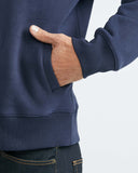 ZIP MOCKNECK SWEATSHIRT IN NAVY