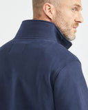 SWEAT-SHIRT ZIPPÉ À COL MONTANT BLEU MARINE