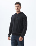 DUCK KNIT HOODIE IN BLACK