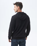 DUCK KNIT HOODIE IN BLACK