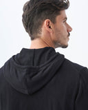 DUCK KNIT HOODIE IN BLACK