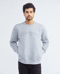 Men's France Crewneck Sweatshirt Chest Embroidery Cotton-Polyester - 1