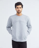 Men's France Crewneck Sweatshirt Chest Embroidery Cotton-Polyester - 1