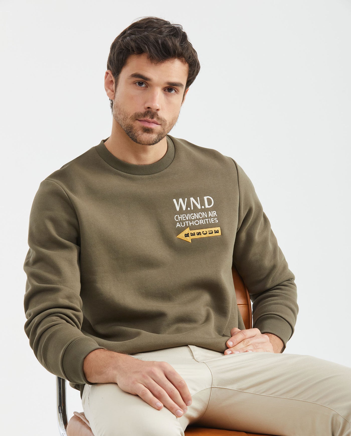 Men's Regular Fit-Sweaters - Green 687F250 - 2