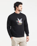 Men's Crew Neck Sweatshirt Chevignon Duck Patch in Polyester-Cotton Blend - 1
