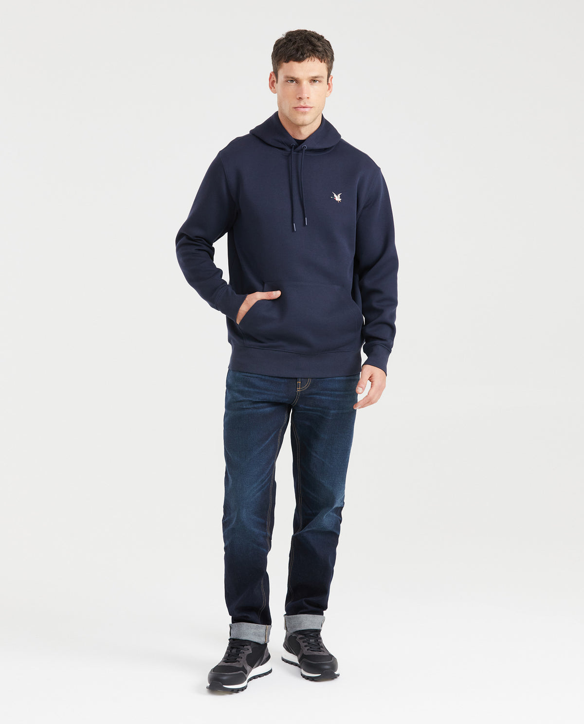 Men's Hooded Sweatshirt Color Chevignon Duck Embroidery in Cotton-Polyester Blend - 4