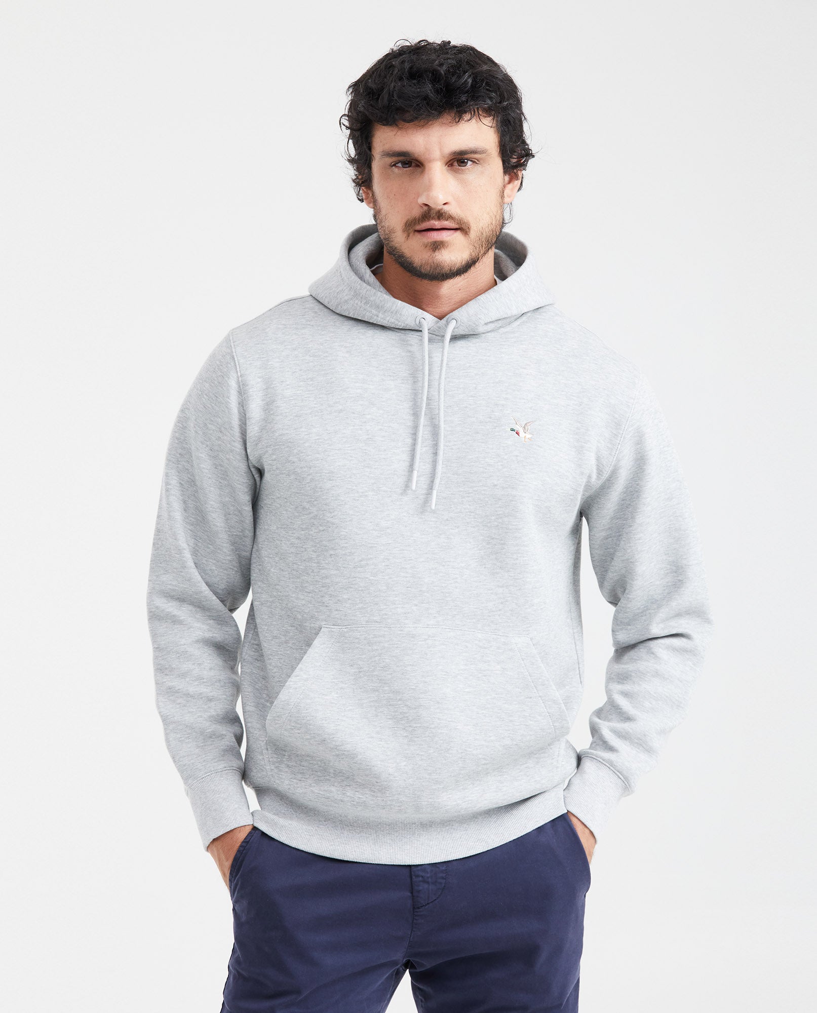 Men's Hooded Sweatshirt Color Chevignon Duck Embroidery in Cotton-Polyester Blend - 1