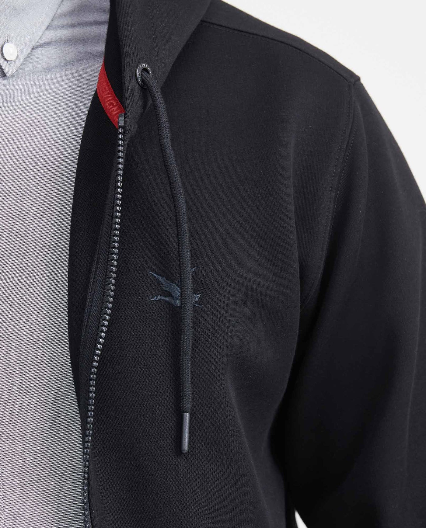 Men's Full-Zip Hooded Sweatshirt in Cotton-Polyester Blend - 2