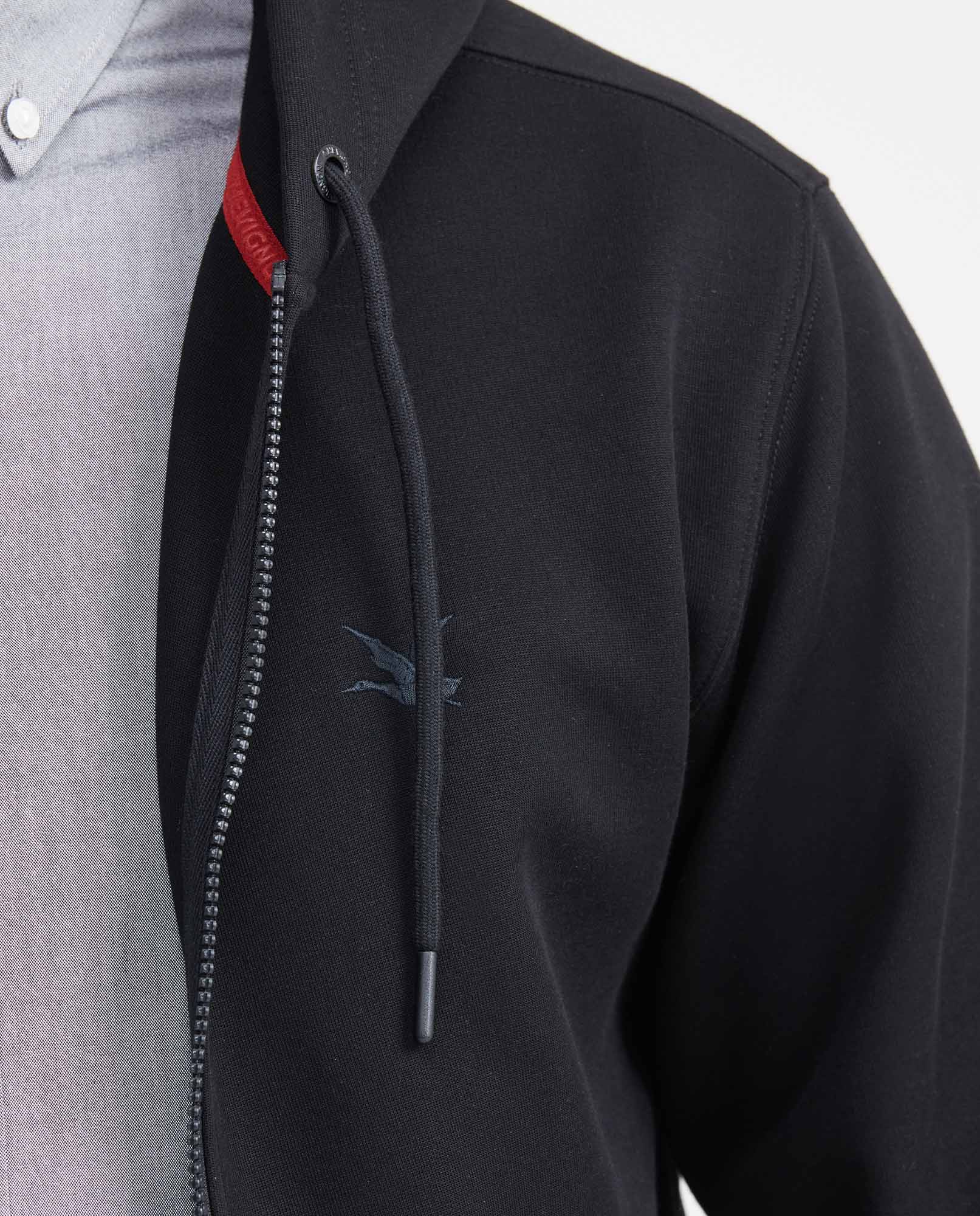 Men's Full-Zip Hooded Sweatshirt in Cotton-Polyester Blend - 2