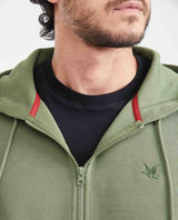Men's Full-Zip Hooded Sweatshirt in Cotton-Polyester Blend - 2