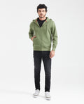 Men's Full-Zip Hooded Sweatshirt in Cotton-Polyester Blend - 6